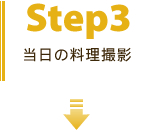 当日の料理撮影